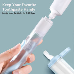 Built-in toothpaste tube and squeeze mechanism