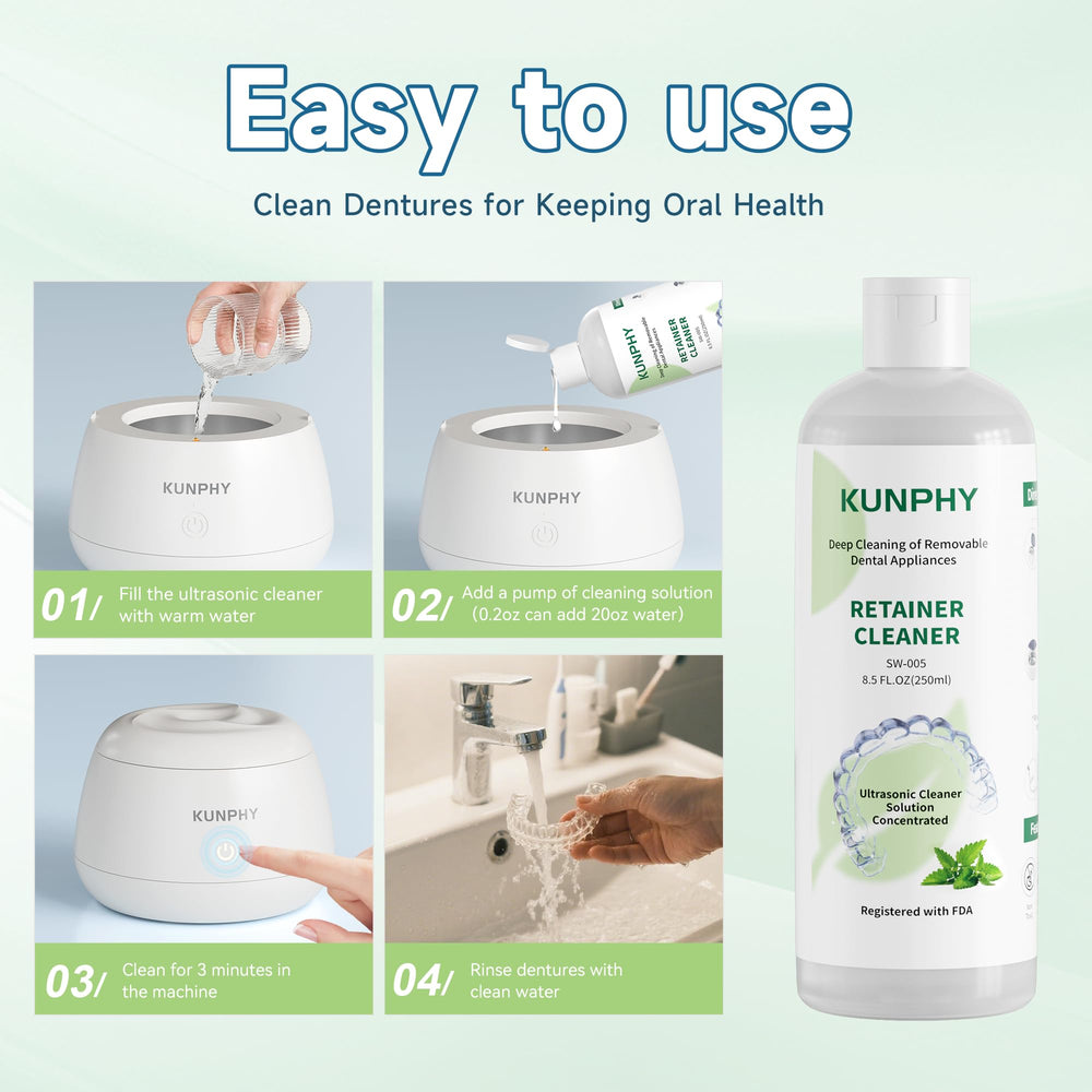 Mint-scented KUNPHY cleaner bottle design