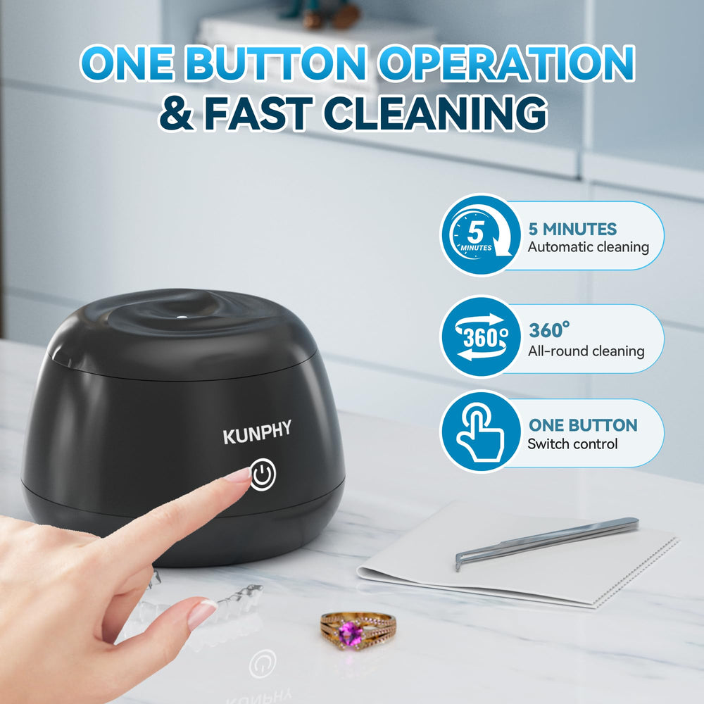 User applying cleaning tablets with the cleaner for deep cleaning