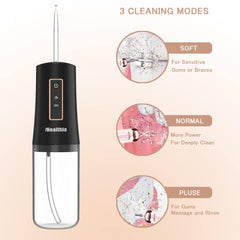 KUSKER cordless water flosser side profile Elegant Black