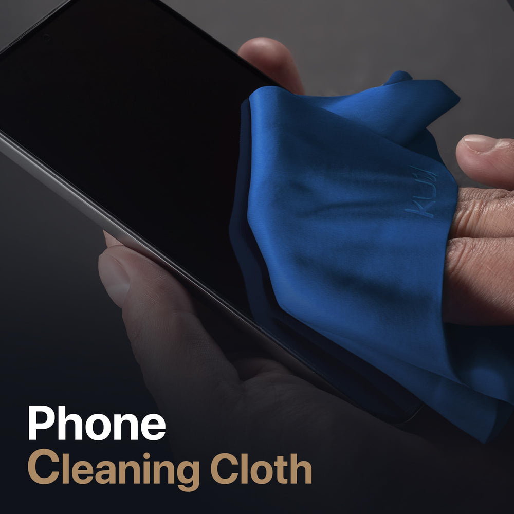 Cleaning glasses with a large microfiber cloth