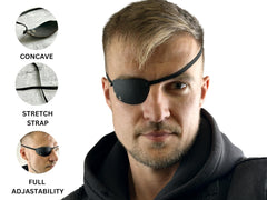 Close-up of soft foam padding on the KYDEX eye patch