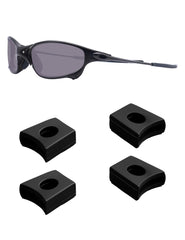 Kygear 2 Pairs Black Replacement Nose Bridge Flex Couplers front view