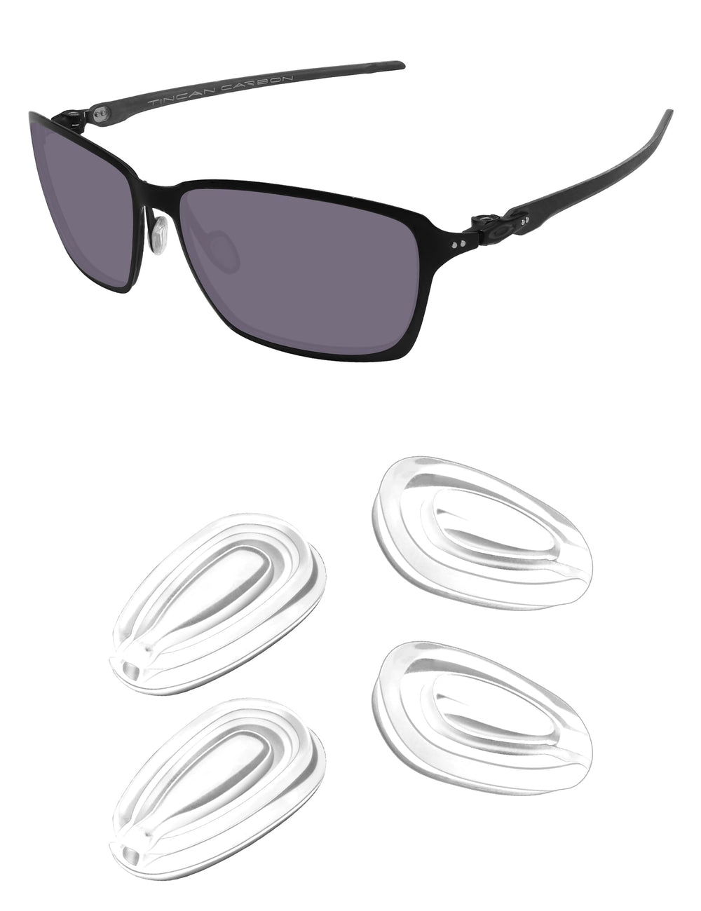 Kygear clear silicone nose piece attached to Oakley Feedback sunglasses