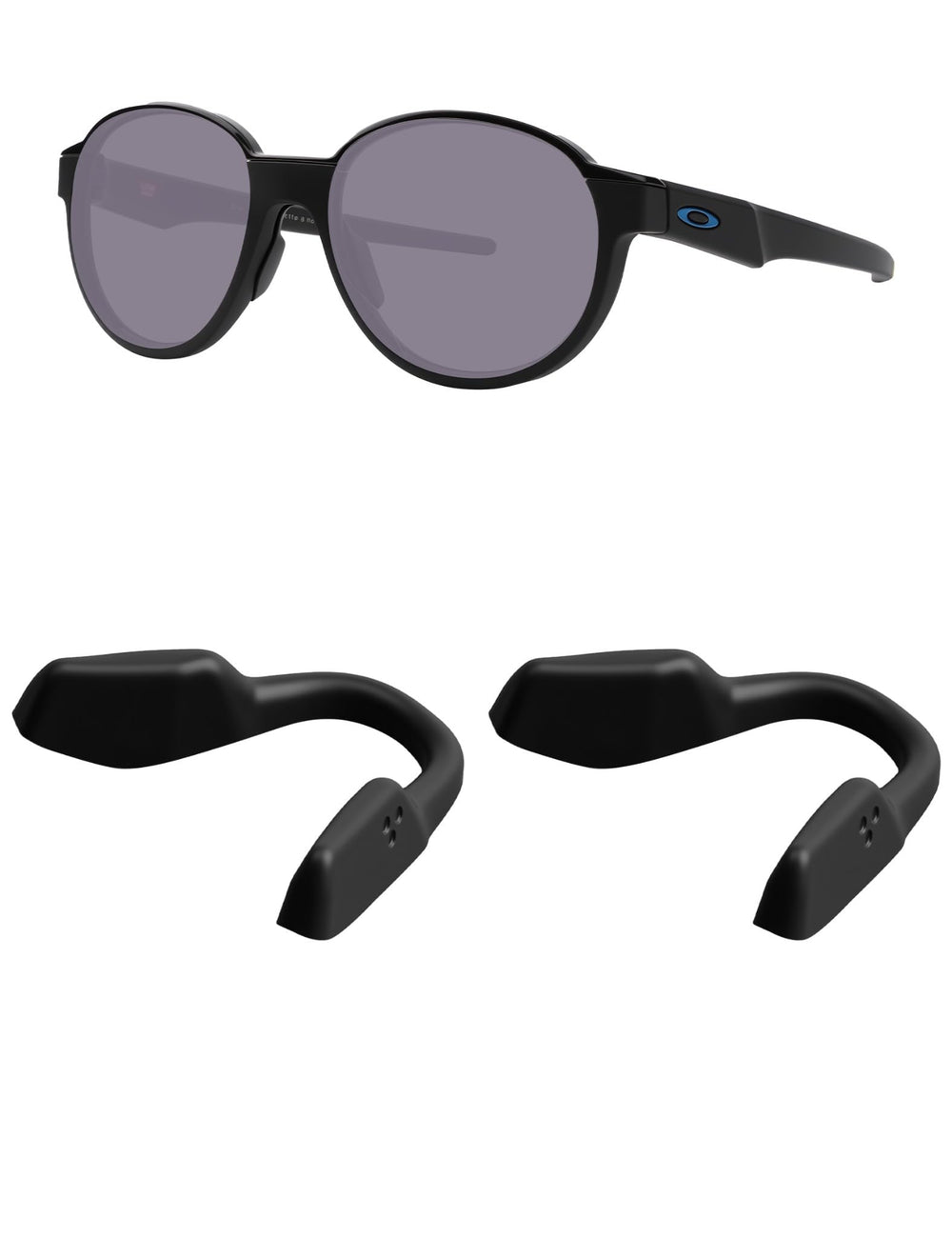 Kygear black silicone nose piece for Oakley Coinflip OO4144/BXTR — pair 1