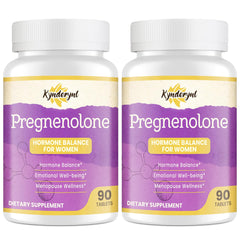 Kynderynl Pregnenolone bottle with dual-dosing tablets (50 mg/100 mg)