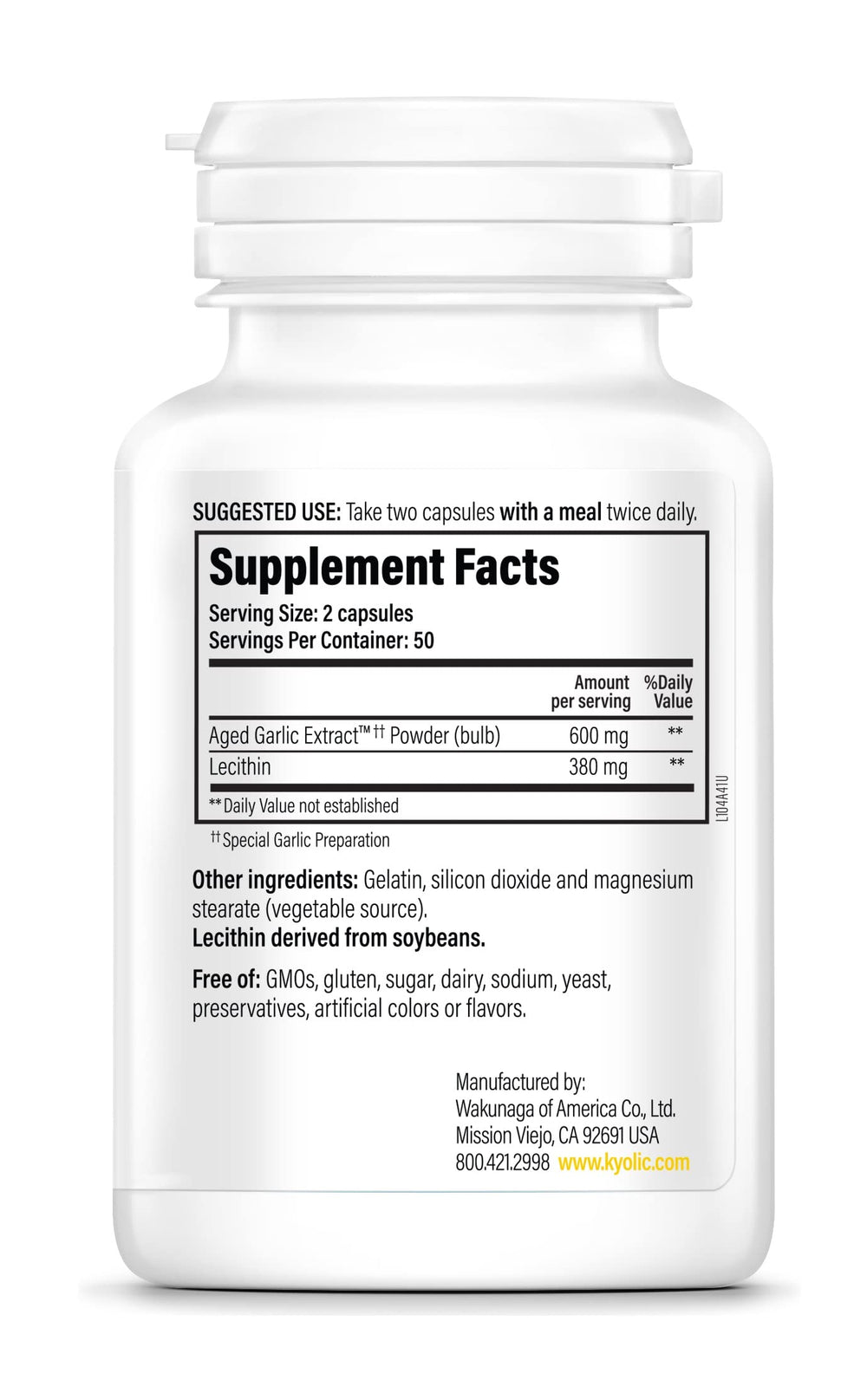 Aged garlic extract and lecithin ingredients