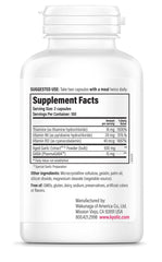 Close-up of Kyolic Formula 101 label highlighting odorless, organic garlic