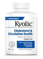 Kyolic Aged Garlic Extract Formula 150 bottle showing odorless daily wellness potential.