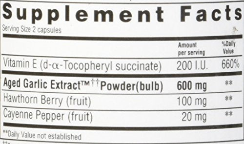 Kyolic Aged Garlic Extract Healthy Heart Formula 106 bottle – side view with label