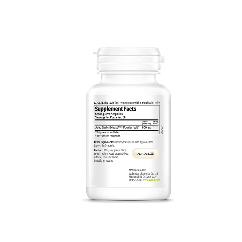 Capsules of Kyolic Aged Garlic Extract Formula 300