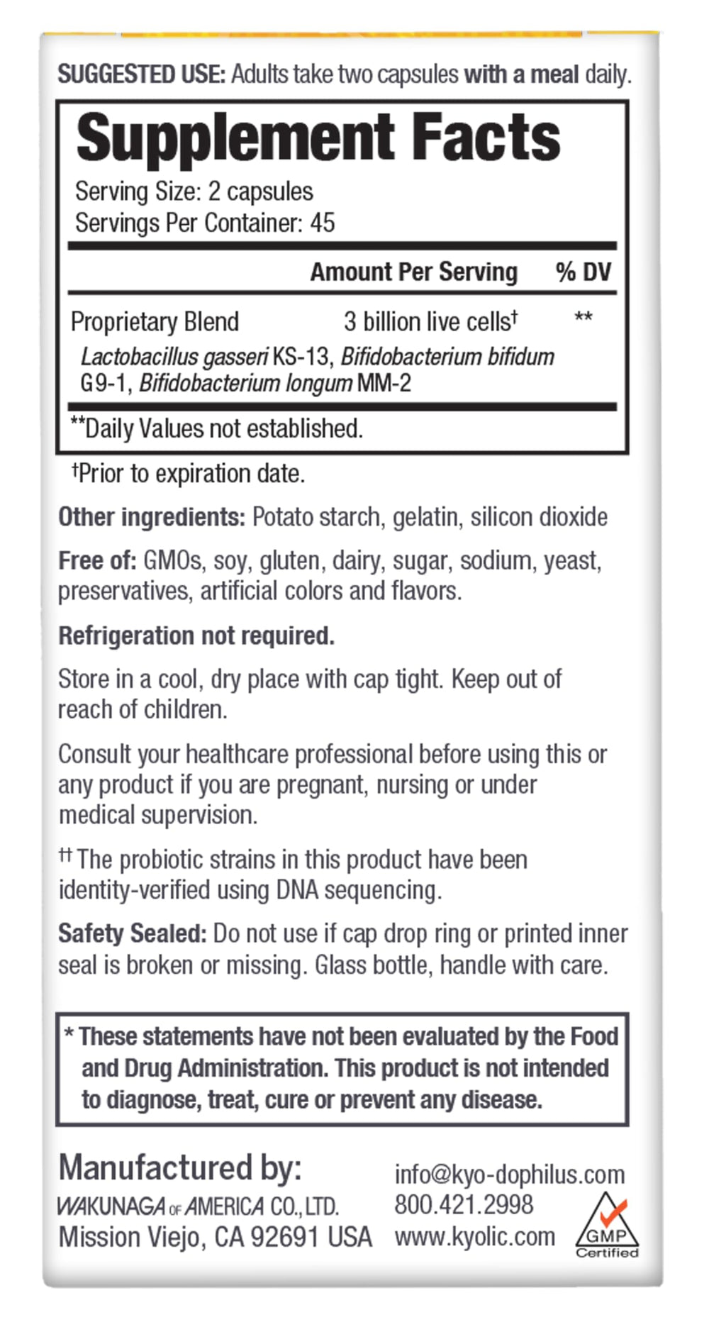 Non-dairy, dairy-free probiotic icon