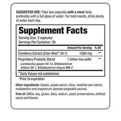 Cran-Max cranberry extract with probiotic for bladder support