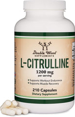 Bottle of L Citrulline Capsules 1200mg - 210 count