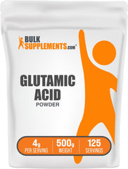 L-Glutamic Acid Powder 500g unflavored gluten-free packaging