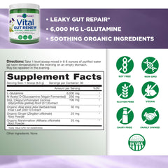 Graphic showing 6000 mg L-Glutamine content