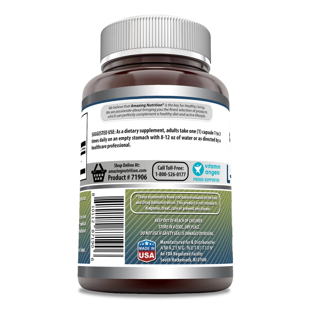 Label showing 800 mg L-Glutamine per serving