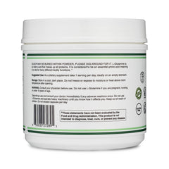 L-Glutamine powder in jar for gut health and endurance