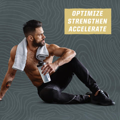 Nutrition facts label on L-Glutamine powder container