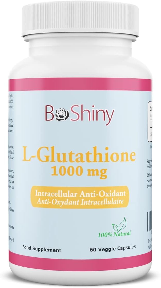 Bottle of L-Glutathione Skin Brightening Pills - 60 capsules