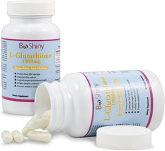 Glutathione bottle with bright, clean design