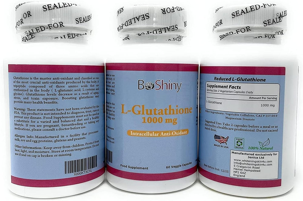 Vegan-friendly capsule bottle on white background