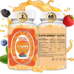 Bottle of Well & Whole L-Lysine Gummies 1000mg (120-count)