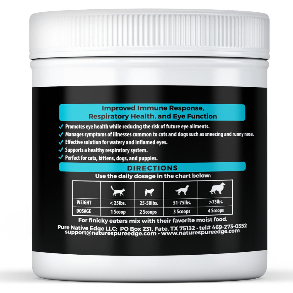 L-Lysine powder packaging ready to use for cats and kittens