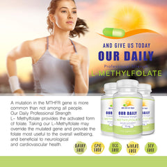 Label highlighting 5-MTHF and active folate in the product