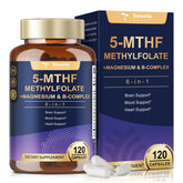 L-Methylfolate 15mg and 5-MTHF with B-Complex and dual magnesium product hero image
