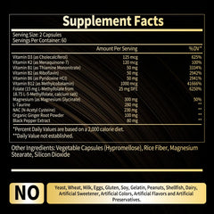 Front view of supplement bottle with label