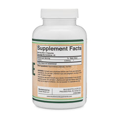 USA-made L-Serine capsules manufacturing label