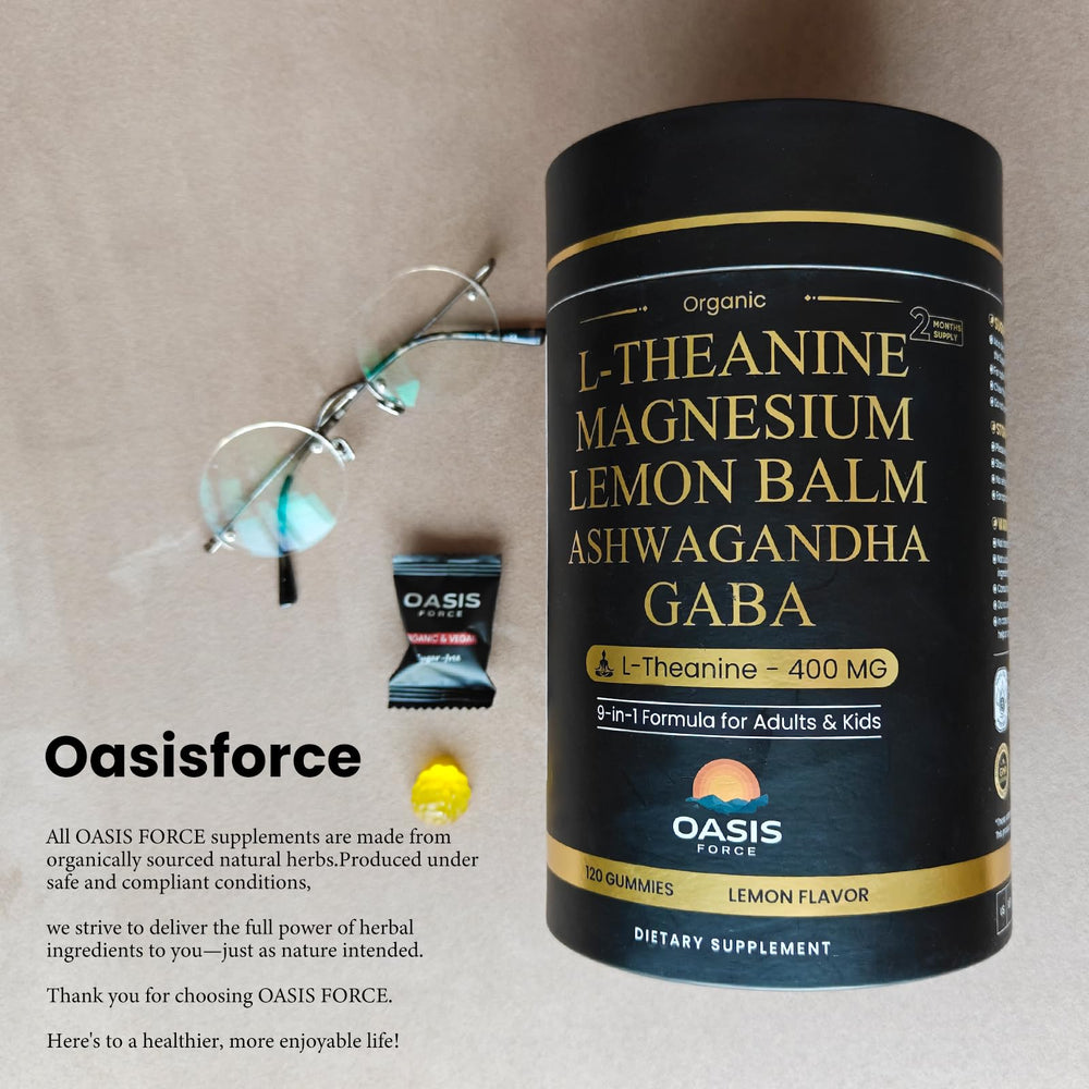 Vegan, sugar-free, allergen-friendly L-Theanine Gummies