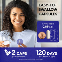 Non-GMO and gluten-free L-Theanine 400 mg packaging