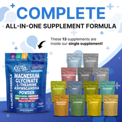 L-theanine, ashwagandha, lemon balm ingredients in the blend