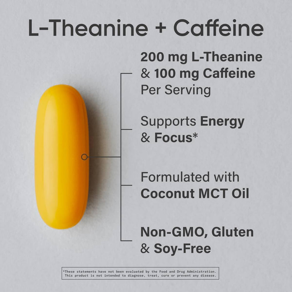 Close-up of focus and alertness benefits from L-Theanine and caffeine
