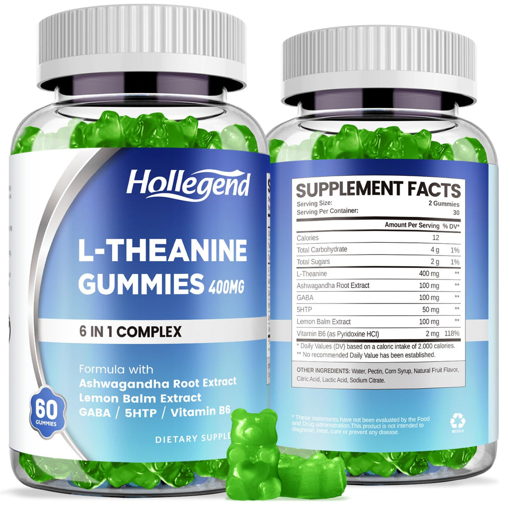 L-Theanine Gummies Lemon flavor bottle label