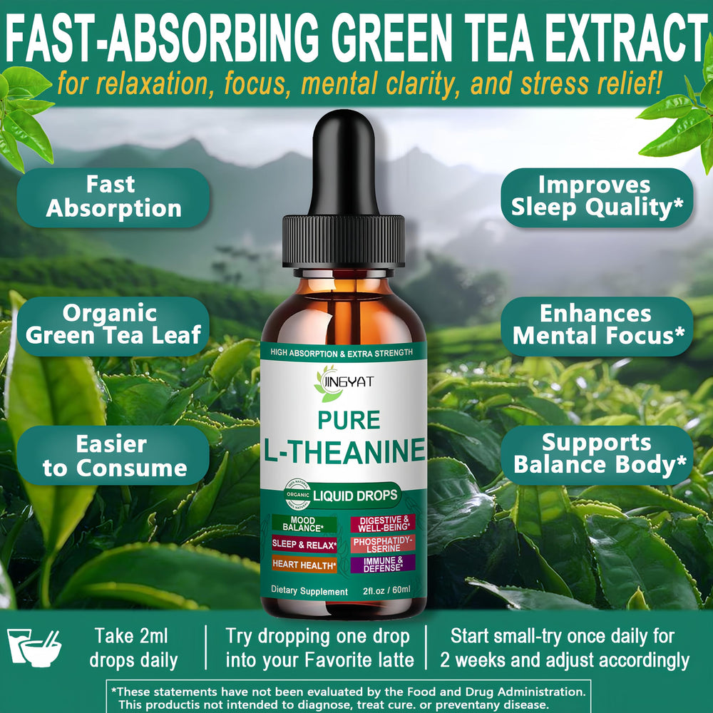 Dropper dispensing L Theanine Liquid Drops