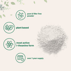 L-Theanine powder with no fillers, no GMOs, vegan