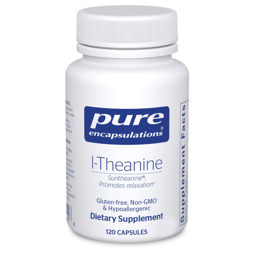 Bottle of Pure Encapsulations L-Theanine 120 capsules