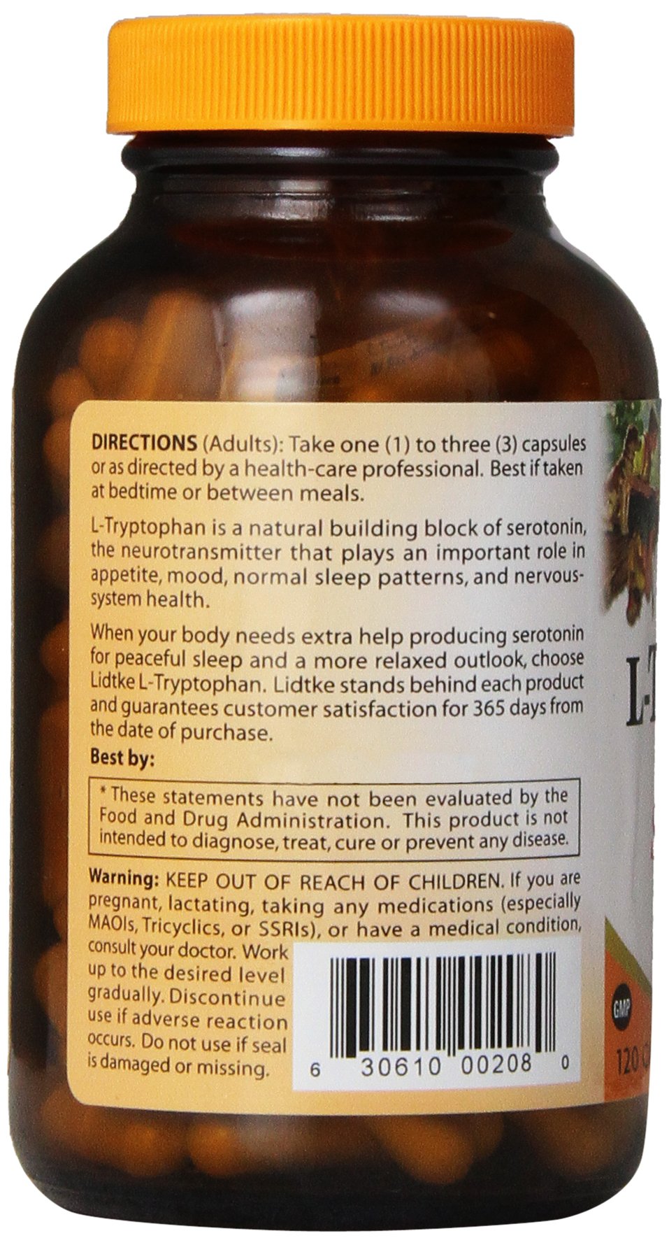 Lidtke Technologies L-Tryptophan capsules bottle product shot