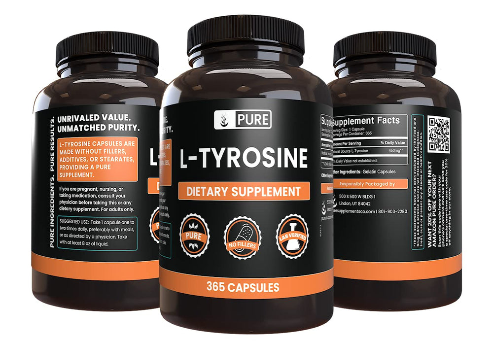 L-Tyrosine capsules single-ingredient formula