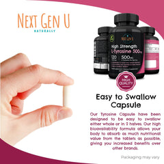 NextGenU L-Tyrosine 500 mg packaging and branding