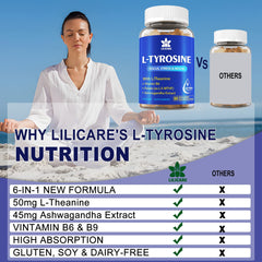 Packaging image of L Tyrosine Gummies 1100mg 120 count