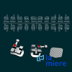 LA MIERE 200PCS Mini Roth Brackets 0.022 Slot Bondable with Hook on 345 – Pack Image 5