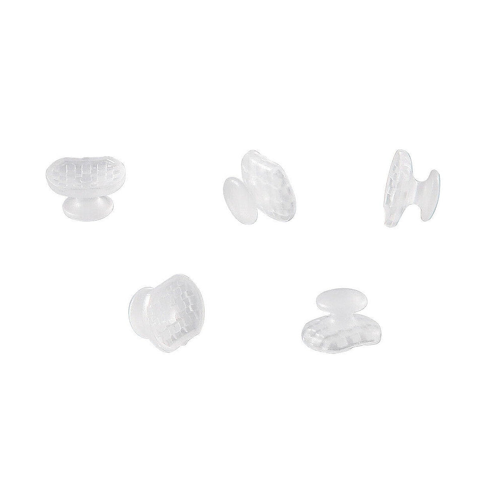 LA MIERE 10Pcs Lingual Button Rectangular Ceramic Clear