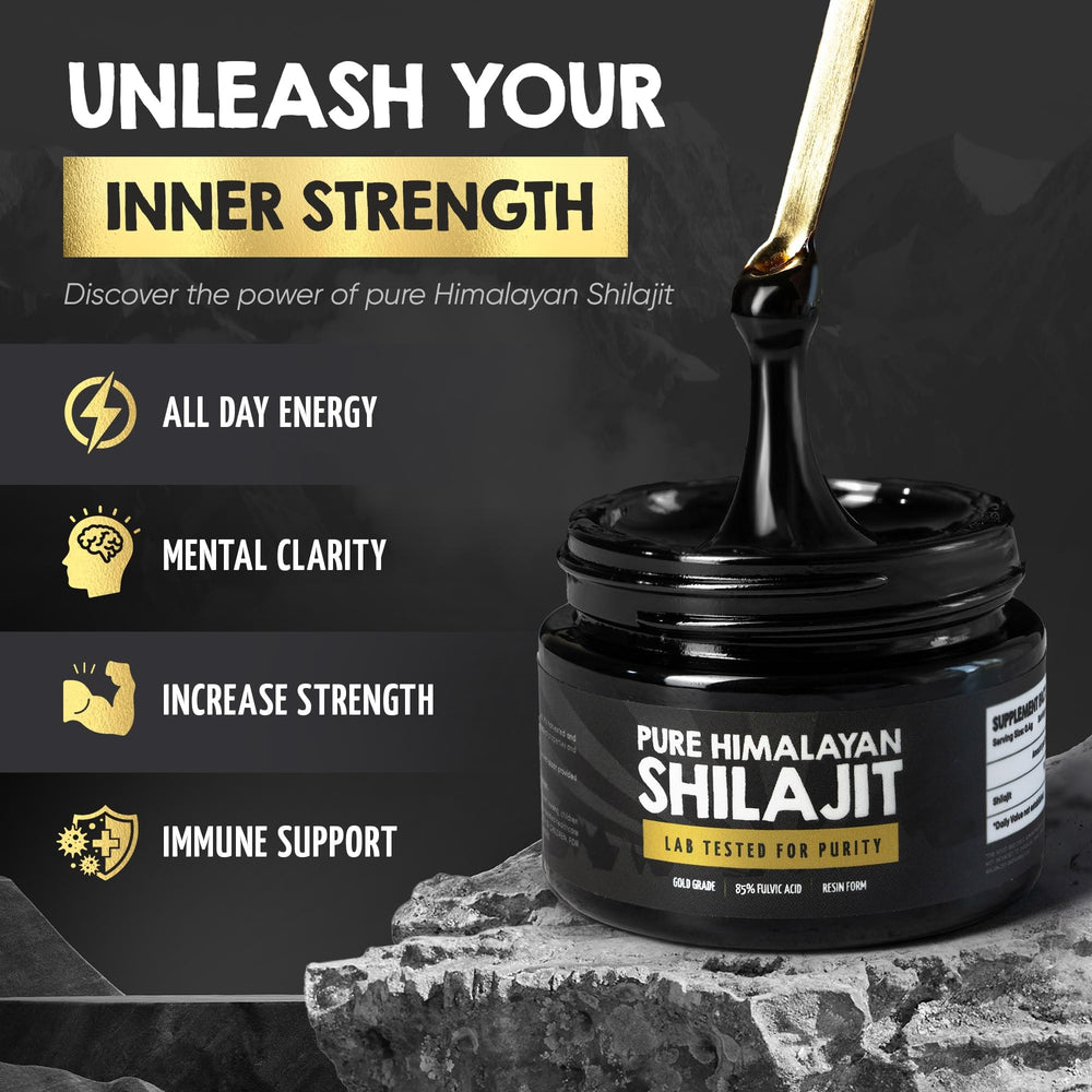 USA lab-tested Shilajit with 85% fulvic acid