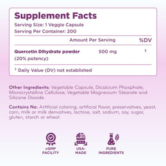 Close-up of product label showing ingredients