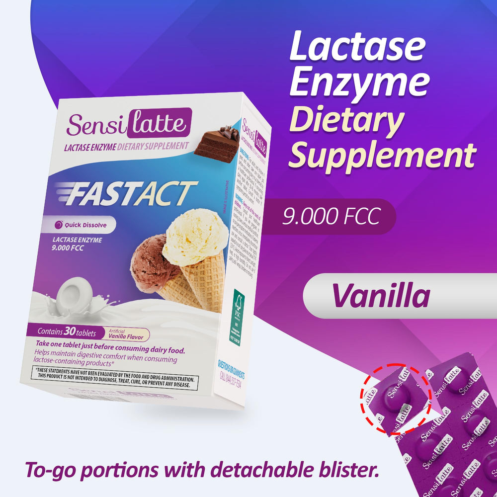 Sensilatte Lactase Enzyme product branding
