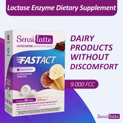 Dairy-friendly lactase enzyme tablet in hand